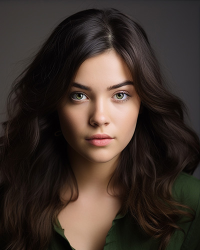 beautiful slavic women brunette green eyes portrait 3